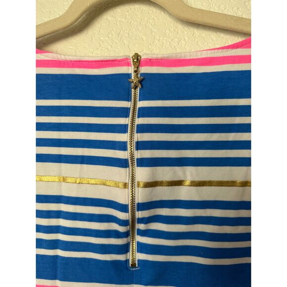 Lilly Pulitzer Lena Dress in Lapis Blue Tiki Stripe Sz Small - Picture 5 of 9